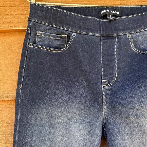 DKNY JEANS Elastic Waist Denim Legging Jeggins Dark Blue Size S - Picture 7 of 13